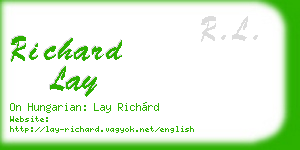 richard lay business card