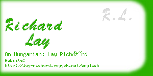 richard lay business card